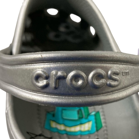 CROCS x SCHARF Classic Silver Unisex CROC Clog NEW, NWT - Picture 7 of 11